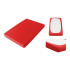 Jersey-Fixleintuch aus 100% Baumwolle Rot, San Gottardo Casa Plus