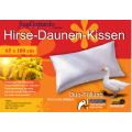 Kissen aus Hirse und Daunen
